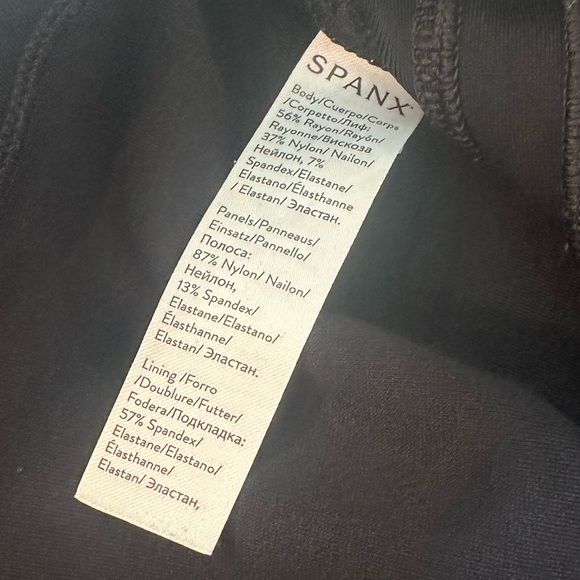 Spanx Black Faux Leather Striped Pull On Jogger Pants size XL - Picture 9 of 14